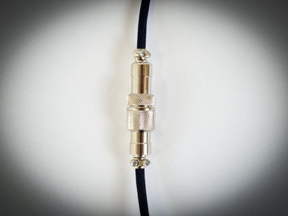 Jet Black Coiled Aviator Cable, USB-C to USB-A, GX16 Detachable 5-Pin